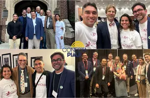 Trio formado por médico e fisioterapeutas cumpre intensa agenda no Canadá (Foto: Reprodução)