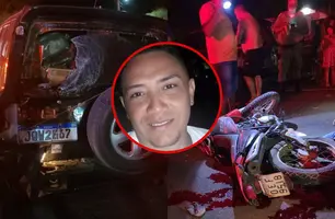 Acidente entre carro e moto deixa um morto e outro gravemente ferido em Oeiras (Foto: Reprodução)
