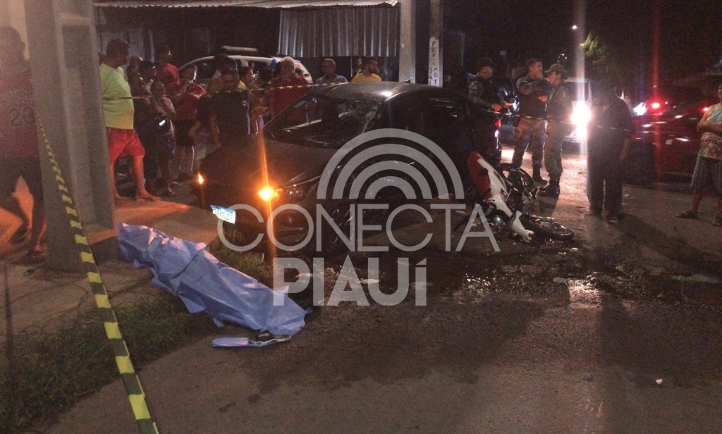 Acidente entre carro e motociclista deixa homem morto na zona Sul de Teresina