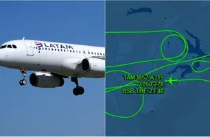Avião da LATAM enfrenta emergência após decolagem de Brasília (Foto: Reprodução)