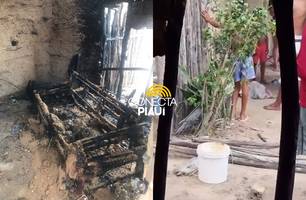 Bebê morre carbonizado durante incêndio em sofá dentro de casa em Piripiri (Foto: Reprodução/Corpo de Bombeiros)