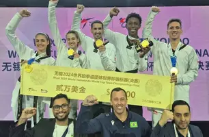 Brasil é bicampeão por equipes na Copa do Mundo de taekwondo na China (Foto: Reprodução)