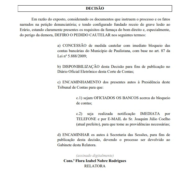 Decisão foi proferida na última quarta-feira, dia 11 de dezembro