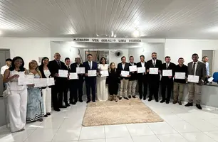 Diplomação dos eleitos em Lagoa do Piauí (Foto: Conecta Piauí)