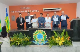 Eleitos de cinco municípios piauienses são diplomados em Manoel Emídio (Foto: Conecta Piauí)