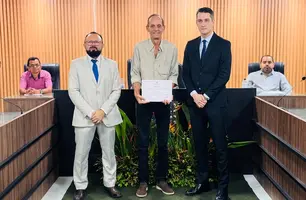 Em seu discurso, Marcelo Toledo agradeceu o apoio da população de Antônio Almeida (Foto: Reprodução/Instagram)