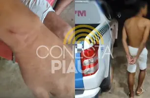 Filho é apreendido após agredir a própria mãe em Nazaria (Foto: Conecta Piauí)