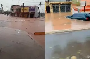 Forte chuva causa alagamentos em diversas ruas de Picos (Foto: Reprodução)