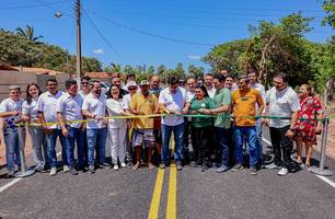Governador entrega pavimentação asfáltica da Avenida Beira-Rio, em Parnaíba (Foto: Reprodução)