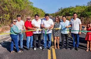 Governador inaugura acesso a Cajueiro da Praia e vistoria obras na Orla do Sardim (Foto: Reprodução)