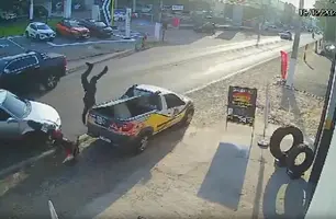 Homem é preso após atropelar motociclista e fugir sem prestar socorro em Parnaíba (Foto: Reprodução)