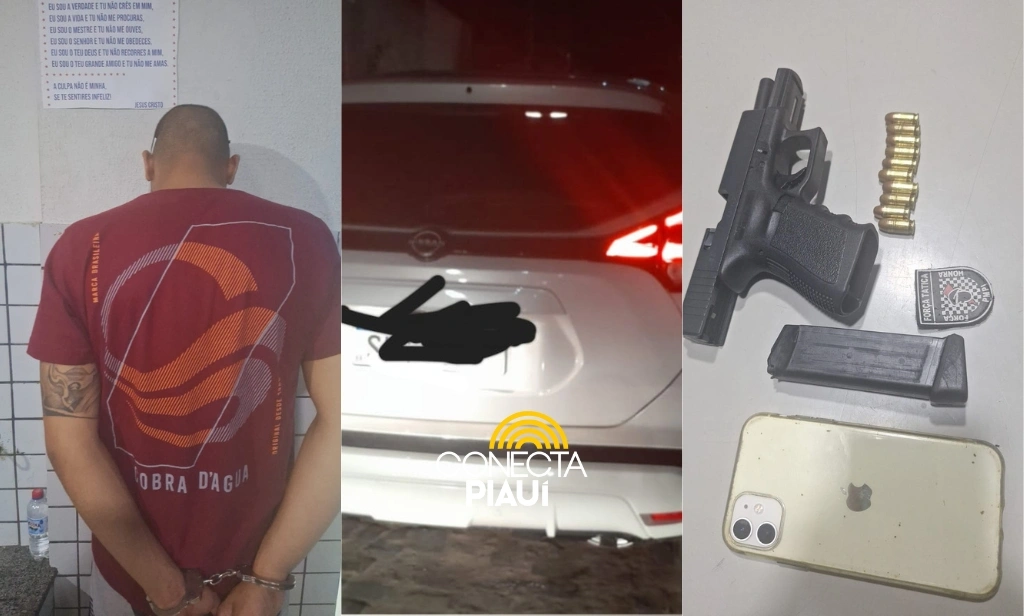 Homem é preso com arma e munições após perseguição na zona Sudeste de Teresina