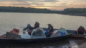 IBAMA-PI retira mais de 3 km de redes de pesca ilegal em Operação Piracema (Foto: Reprodução)