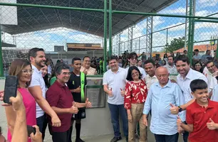 Inauguração da quadra CETI Maria Isaías de Jesus (Foto: Conecta Piauí)