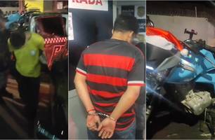 Jovens são presos por direção perigosa após perseguição policial em Teresina (Foto: Repórter 12 / Conecta Piauí)