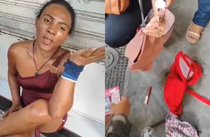 Lanceiras são flagradas roubando roupas escondendo nas partes íntimas em Teresina (Foto: Repórter 12 / Conecta Piauí)