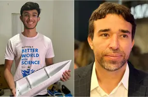 Manoel Nunes e Marden Menezes (Foto: Estudante piauiense que venceu 'Nobel da Ciência Jovem' recebe medalha na Alepi)