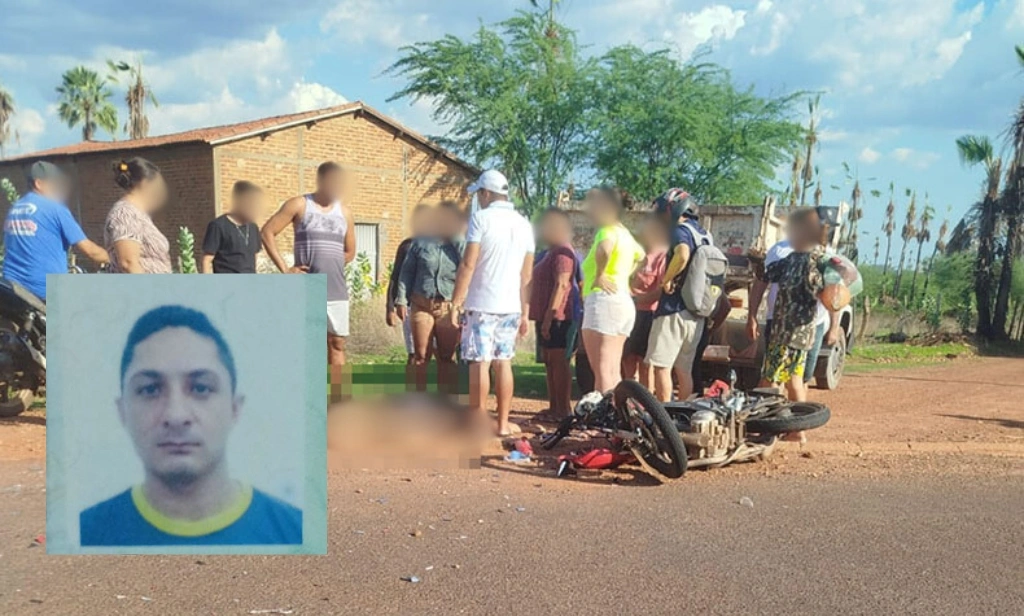 Motociclista morre após colidir com caminhão-caçamba na zona Rural de Picos