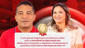 Prefeito eleito de Porto divulga data de diplomação do Executivo e Legislativo (Foto: Divulgação)