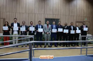 Prefeito, vice-prefeito e vereadores eleitos em Wall Ferraz são diplomados (Foto: Reprodução/Cidades na Net)