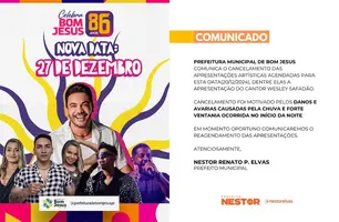 Prefeitura de Bom Jesus anuncia nova data para show de Wesley Safadão (Foto: Reprodução/Instagram)