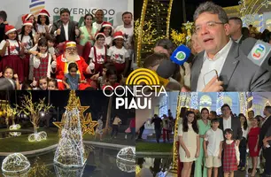 Rafael Fonteles inaugura decoração de Natal no Palácio de Karnak em Teresina (Foto: Conecta Piauí)