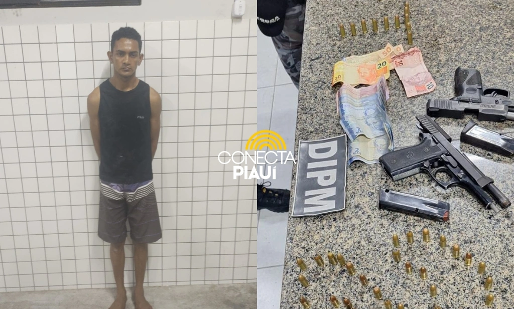 Suspeito de homicídio é preso com armas dentro de boca de fumo no litoral do Piauí