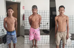 Suspeitos presos pela polícia (Foto: Reprodução)