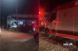 Ventania derruba laje e muro de templo na Zona Leste de Teresina (Foto: Reprodução)