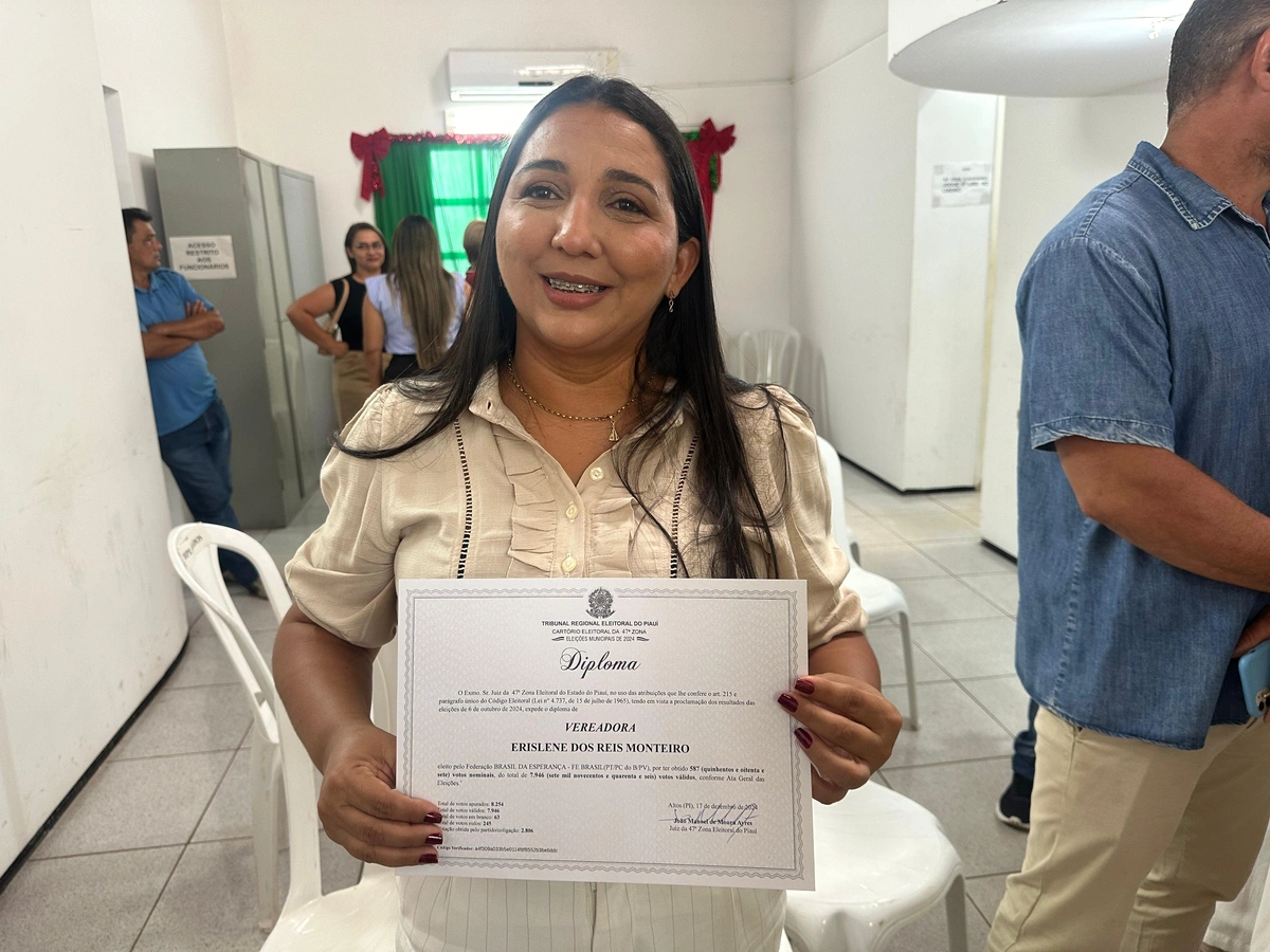 Vereadora eleita de Beneditinos, Erislane Monteiro