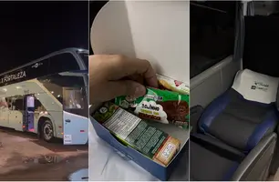 Vídeo viraliza ao compartilhar experiência de luxo em ônibus para Fortaleza (Foto: Reprodução)