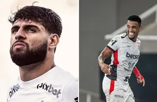 Yuri Alberto, do Corinthians, e Alerrandro, do Vitória (Foto: Reprodução)