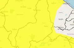 Piauí tem alerta de chuvas intensas durante todo o dia nesta terça-feira (13)