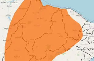 Alerta laranja para todo o Piauí (Foto: Inmet)