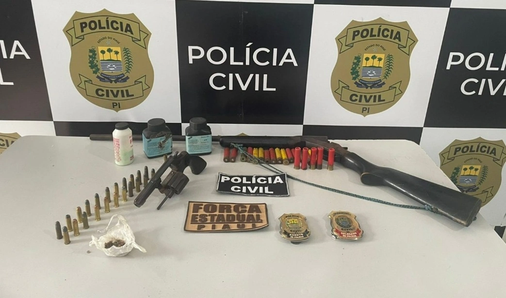 Armas apreendidas pela polícia