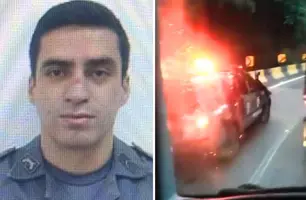 Câmera corporal mostra rosto do bandido que atirou e matou PM do Rotam (Foto: Reprodução)