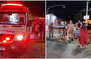 Colisão entre carro e moto deixam uma vítima com fratura exposta em Parnaíba (Foto: Reprodução)