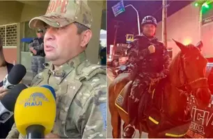 Comandante Scheiwann Lopes e policial Agamenon Dias Freitas Júnior (Foto: Reprodução)