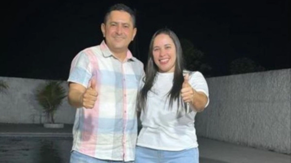 Coronel Senilson Lima e sua esposa, médica Bruna Leite