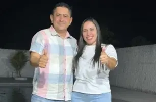 Coronel Senilson Lima e sua esposa, médica Bruna Leite (Foto: Reprodução)