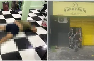 Dois homens são baleados e um deles acaba morrendo em barbearia de Teresina (Foto: Conecta Piauí)