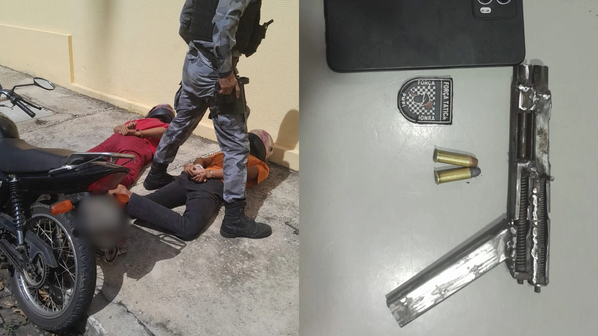 Em viatura com apenas 3 pneus funcionais, PM prende dupla criminosa em Teresina