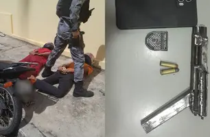Em viatura com apenas 3 pneus funcionais, PM prende dupla criminosa em Teresina (Foto: Reprodução)
