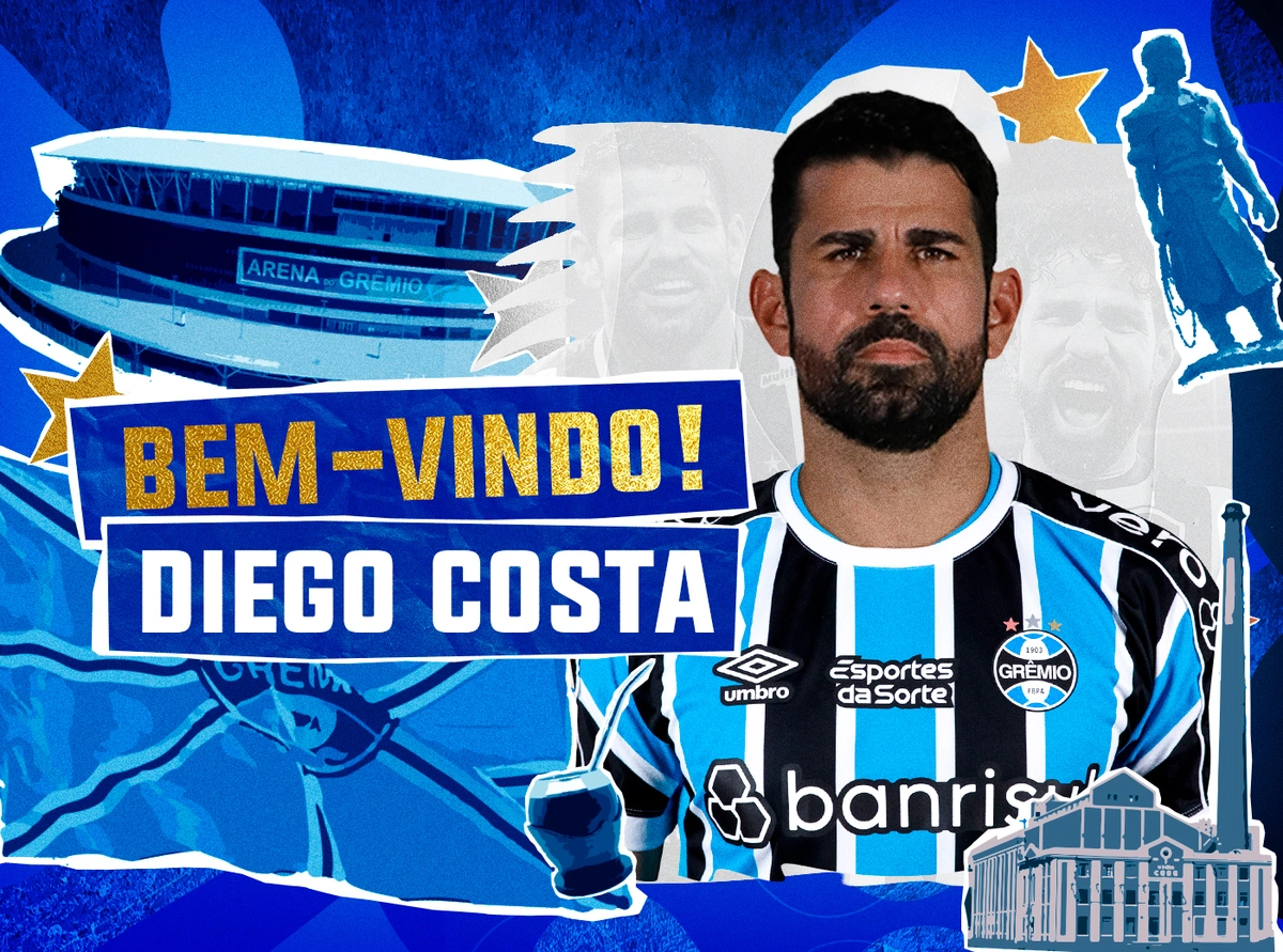 Grêmio anuncia contratação de Diego Costa