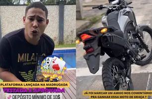Itallo Bruno faz rifa de moto ‘grátis’ e realiza divulgação do ‘Jogo do Tigrinho’ (Foto: Reprodução)