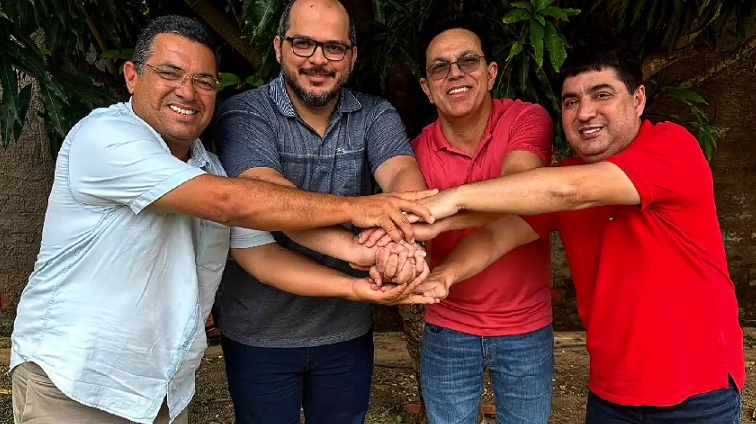Luis Neto (PSD), Patrick Costa (MDB), Zé Santana (PT) e Clemilton Queiroz (PT)