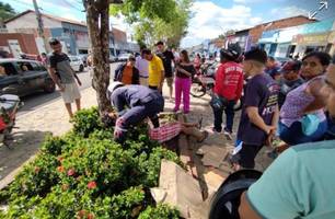 Morador de rua agredido a pauladas no centro de Timon morreu no hospital (Foto: Reprodução)