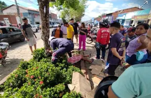 Morador de rua agredido a pauladas no centro de Timon morreu no hospital (Foto: Reprodução)