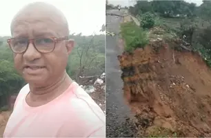 Morador filma cratera (Foto: Reprodução)