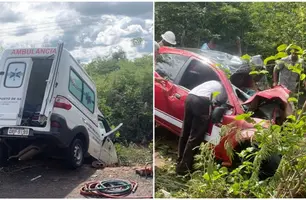 Motorista de ambulância morre após colisão com carro na PI-143, no Sul do Piauí (Foto: Reprodução)